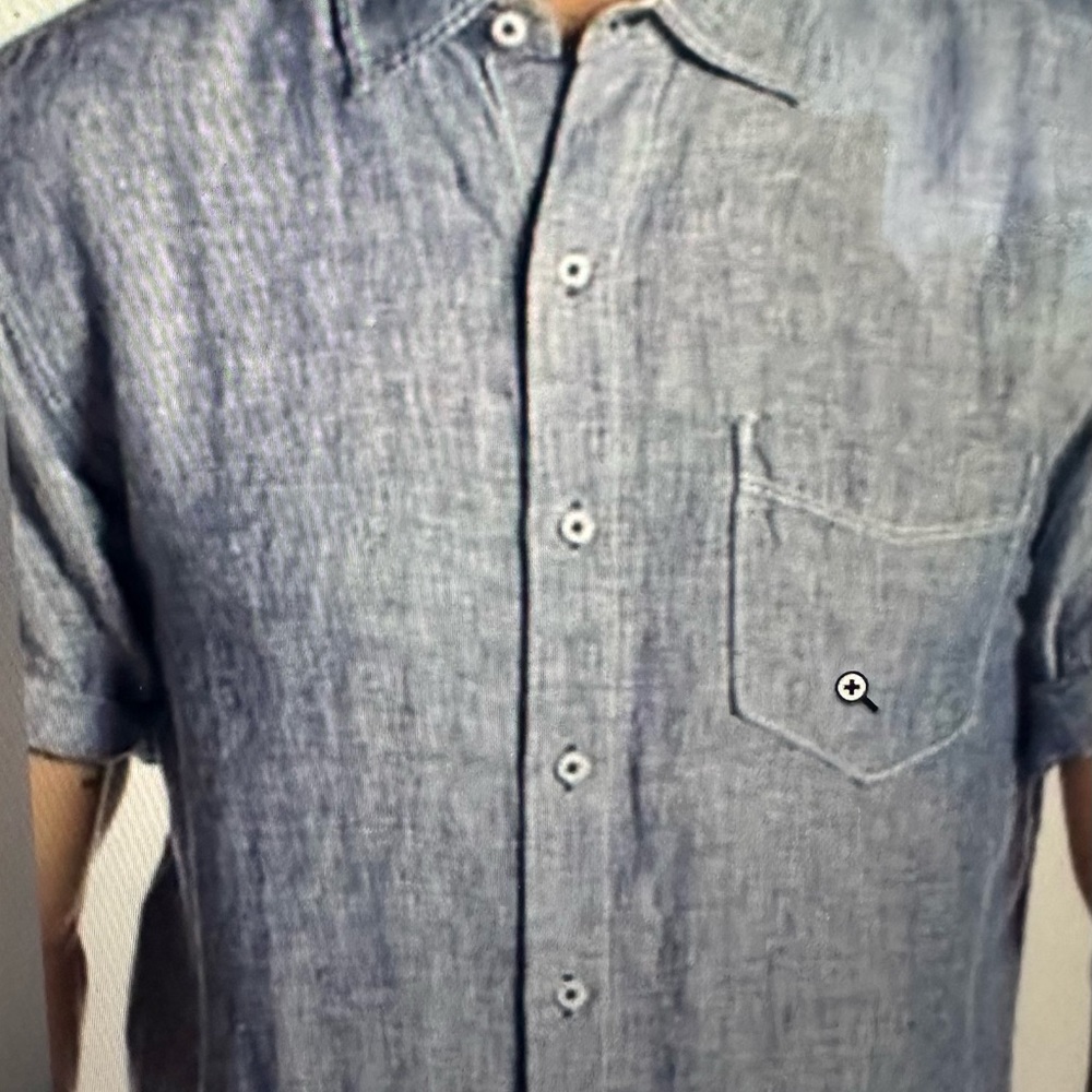 Tommy Bahama’s Men’s Bering Blue XXL linen short sleeve shirt